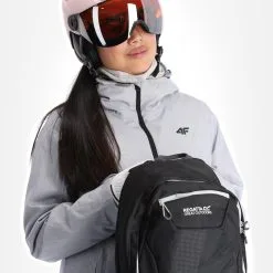 4F, Kudn001 Ski-jas Dames Cold Light Melange Grijs -Cmp Ski-uitrusting Winkel 4f kudn001 aa jas gevoerd dames cold light melange grijs 224fxxx101v1 BI 05