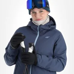 4F, Kudn001 Ski-jas Dames Denim Blauw -Cmp Ski-uitrusting Winkel 4f kudn001 aa jas gevoerd dames denim blauw 224fxxx101v3 BI 05