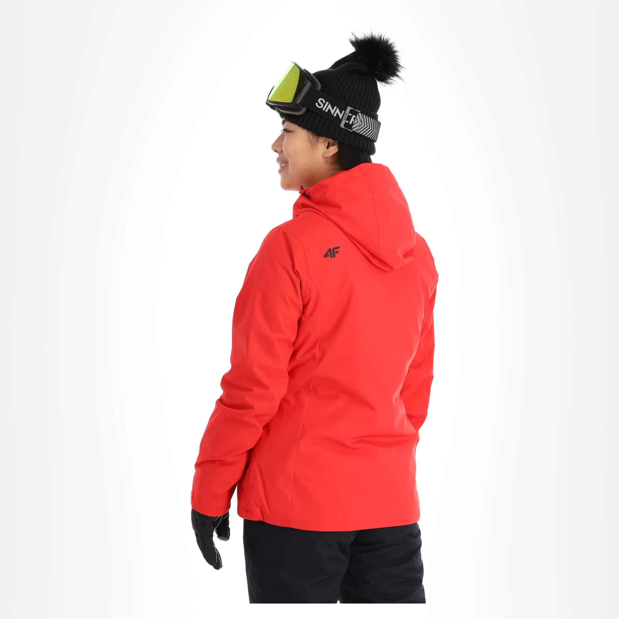 4F, Kudn001 Ski-jas Dames Rood 2 4F, Kudn001 Ski-jas Dames Rood - Afbeelding 2
