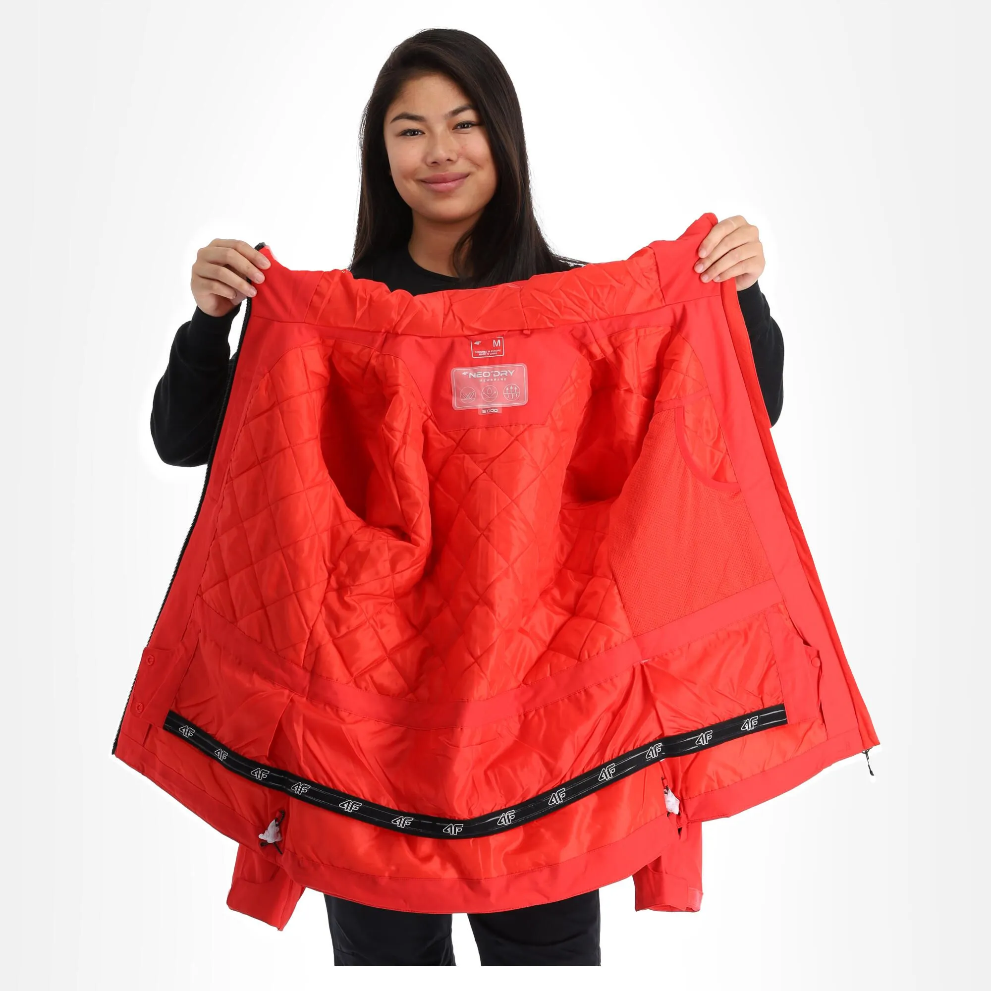 4F, Kudn001 Ski-jas Dames Rood 5 4F, Kudn001 Ski-jas Dames Rood - Afbeelding 5