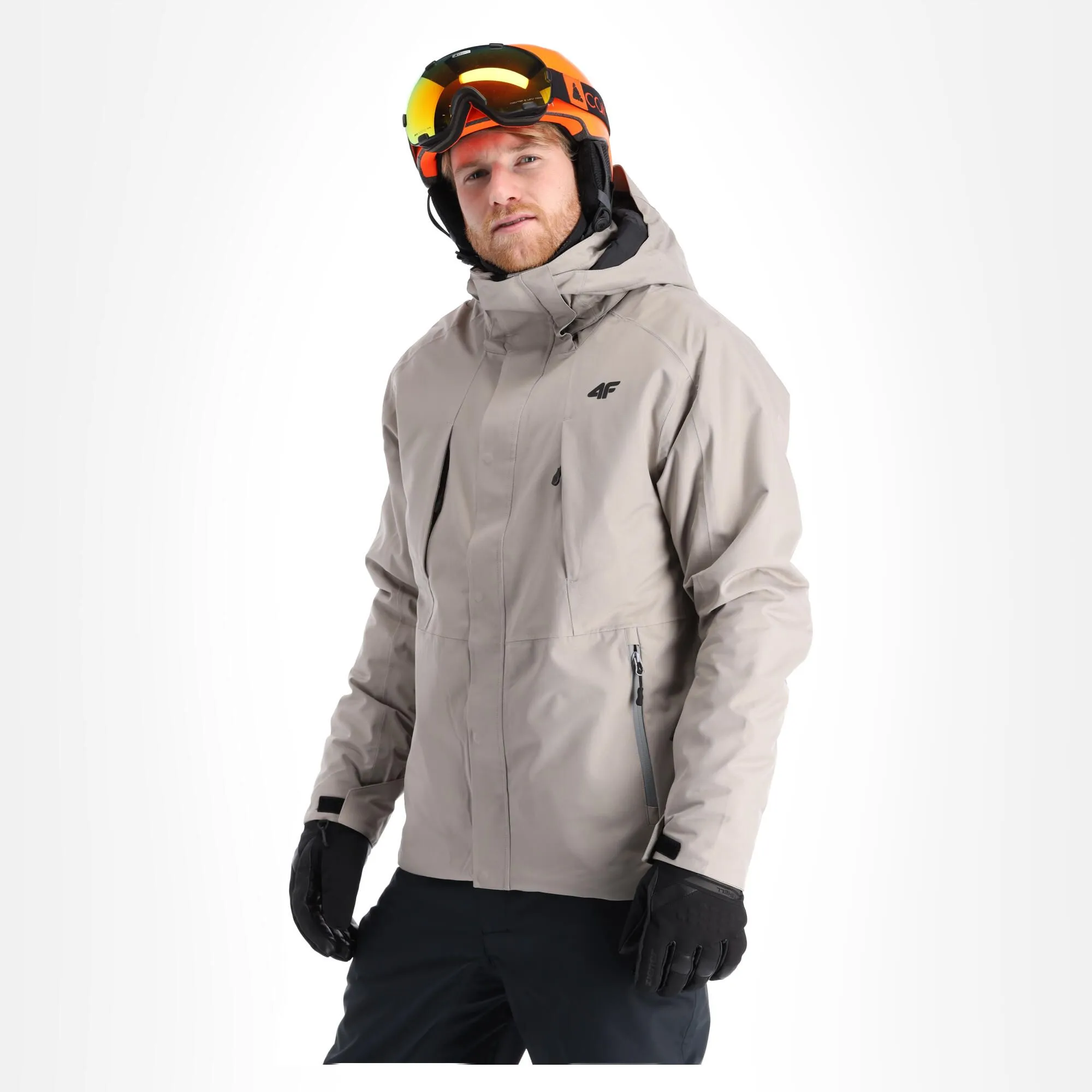 4F, Kumn004 Ski-jas Heren Warm Light Grijs 3 4F, Kumn004 Ski-jas Heren Warm Light Grijs - Afbeelding 3