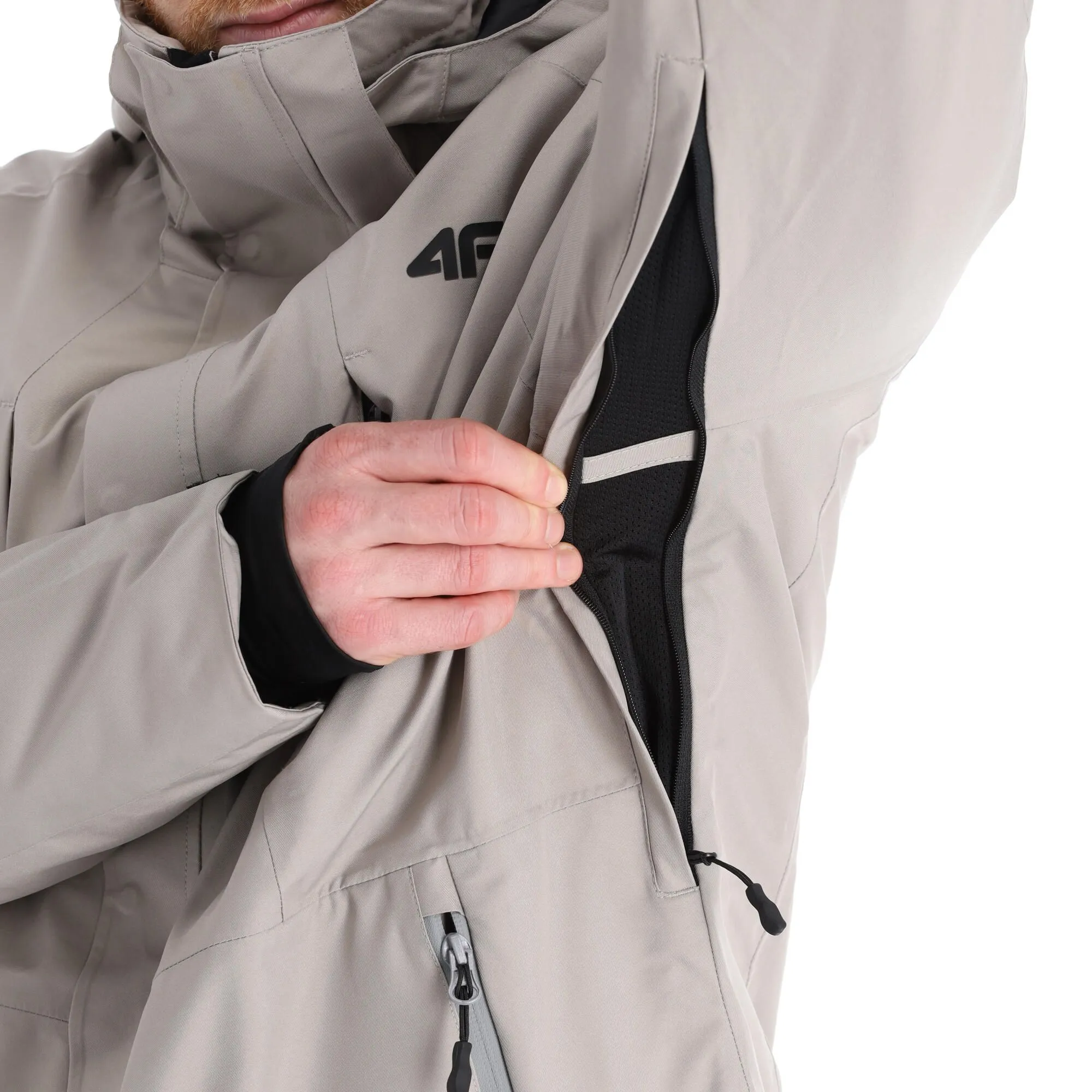 4F, Kumn004 Ski-jas Heren Warm Light Grijs 8 4F, Kumn004 Ski-jas Heren Warm Light Grijs - Afbeelding 8