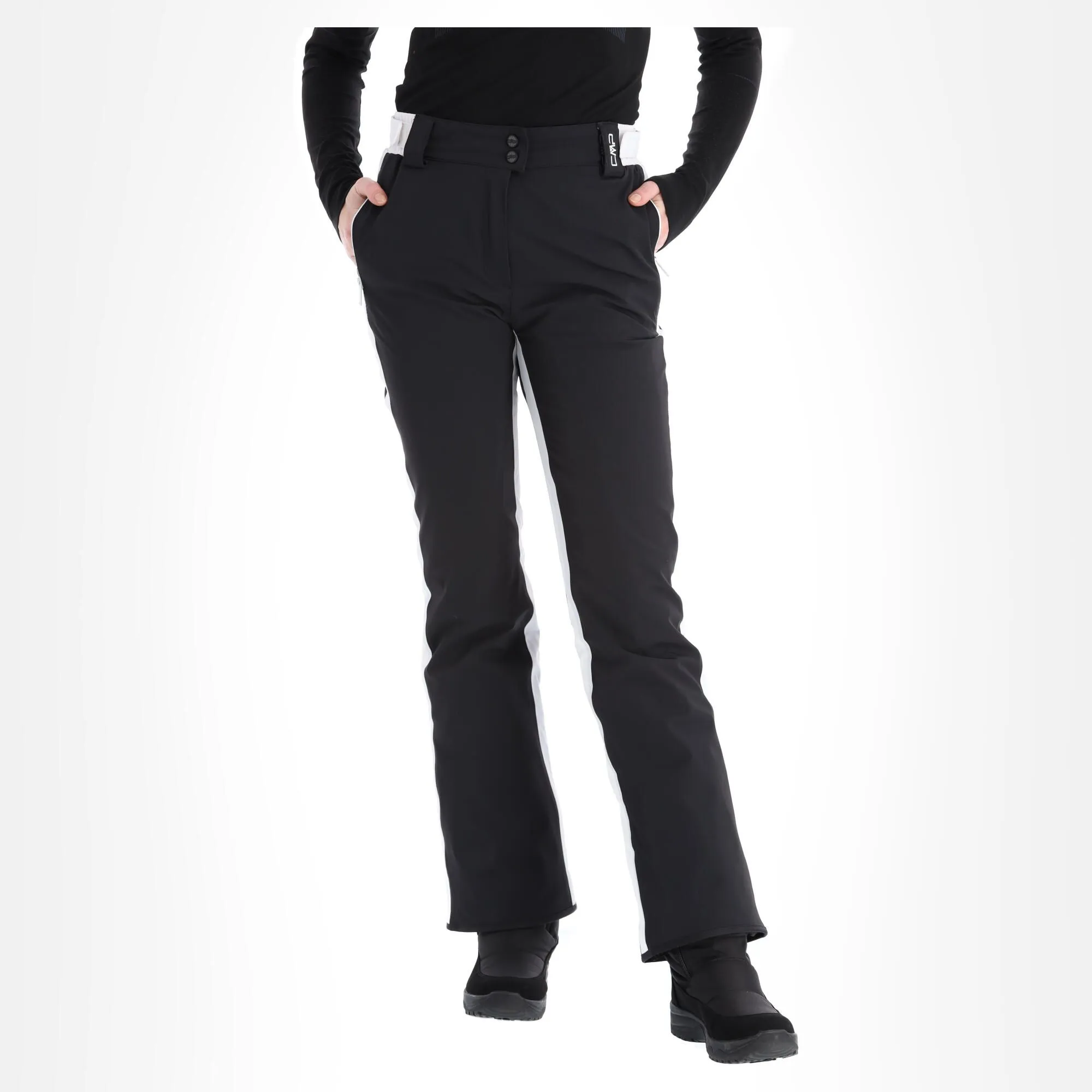 CMP, 30W0806 Skibroek Slim Fit Dames Zwart 1 CMP, 30W0806 Skibroek Slim Fit Dames Zwart