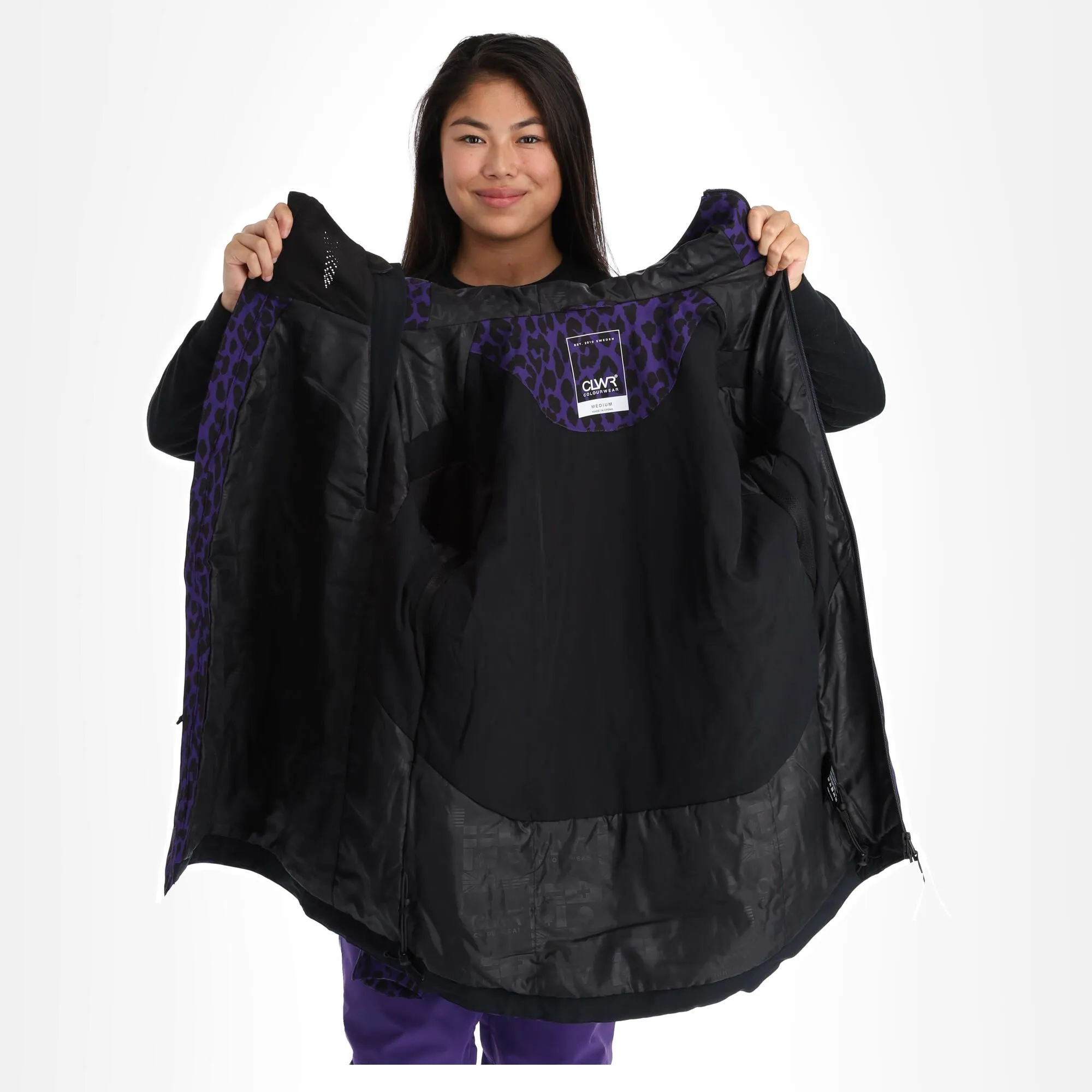 ColourWear, Cake 2.0 Jackorak Ski-jas Dames Leopard Print Paars 5 ColourWear, Cake 2.0 Jackorak Ski-jas Dames Leopard Print Paars - Afbeelding 5