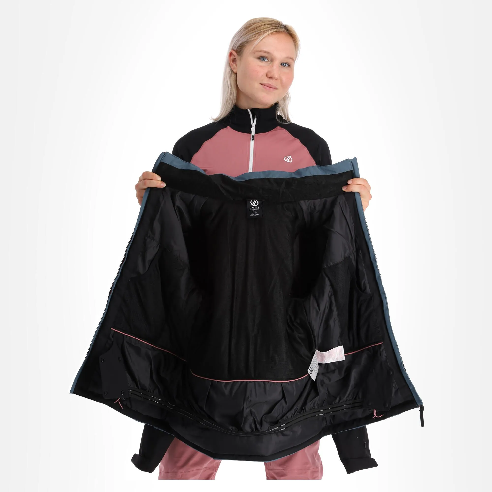 Dare2b, Enliven Ski-jas Dames Grijs, Zwart 4 Dare2b, Enliven Ski-jas Dames Grijs, Zwart - Afbeelding 4