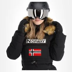Geographical Norway, Belinda Lady New 001 + Bs Winter Anorak Dames Zwart -Cmp Ski-uitrusting Winkel geographical norway belinda new 001 bs aa jas gevoerd dames zwart AA21geo108d BI 05