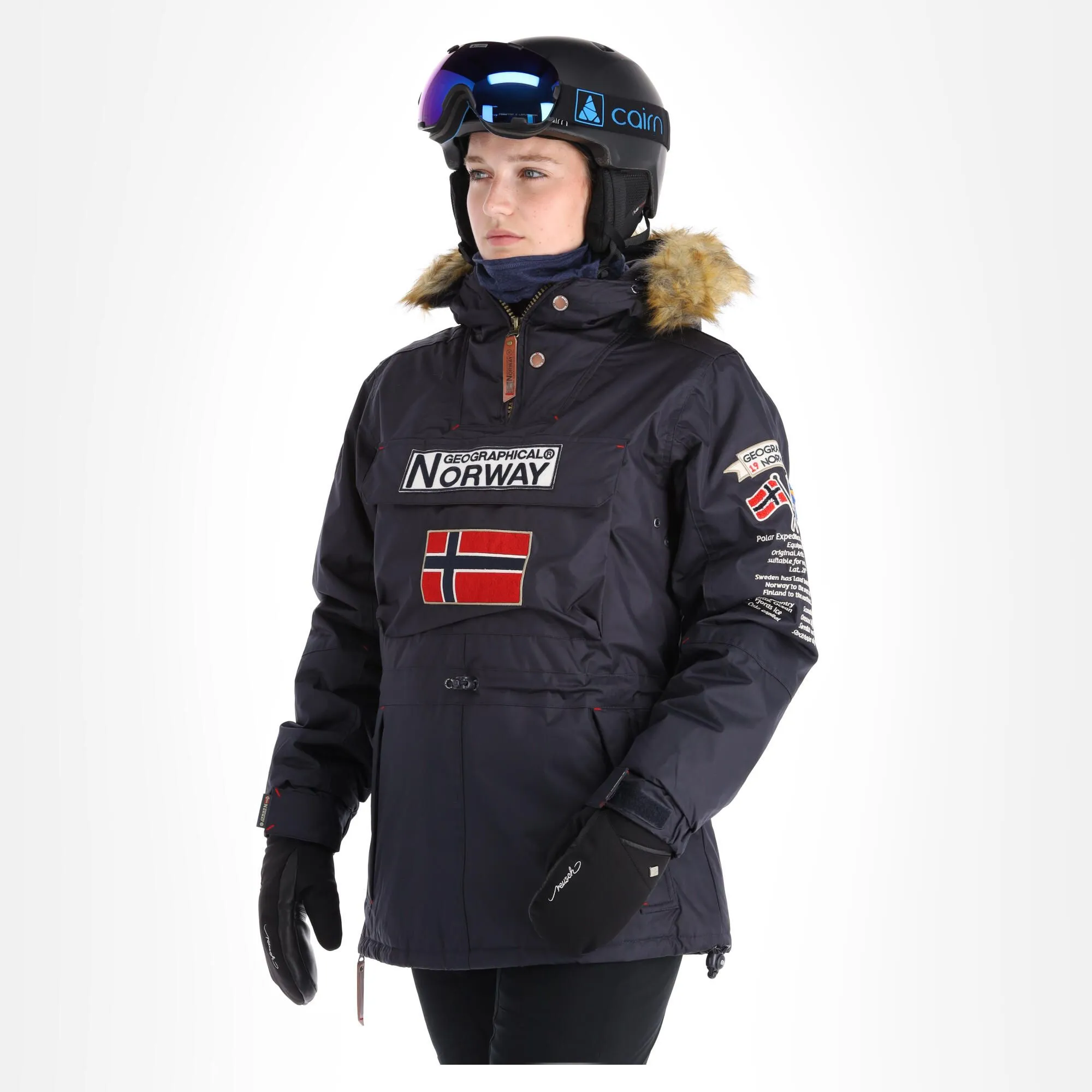 Geographical Norway, Boomera Rol-Art1 Lady 068 Winter Anorak Dames Navy Blauw 1 Geographical Norway, Boomera Rol-Art1 Lady 068 Winter Anorak Dames Navy Blauw