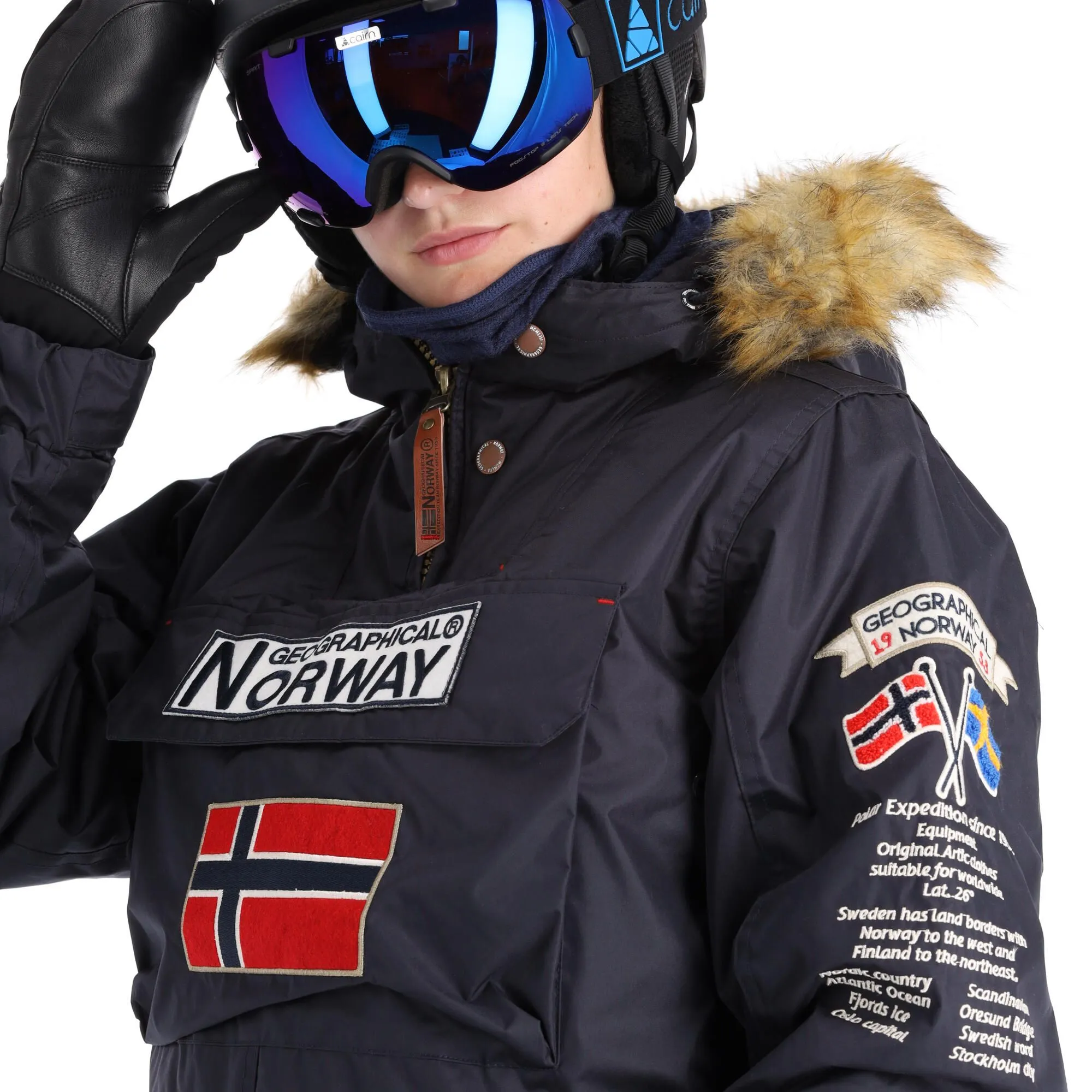 Geographical Norway, Boomera Rol-Art1 Lady 068 Winter Anorak Dames Navy Blauw 4 Geographical Norway, Boomera Rol-Art1 Lady 068 Winter Anorak Dames Navy Blauw - Afbeelding 4