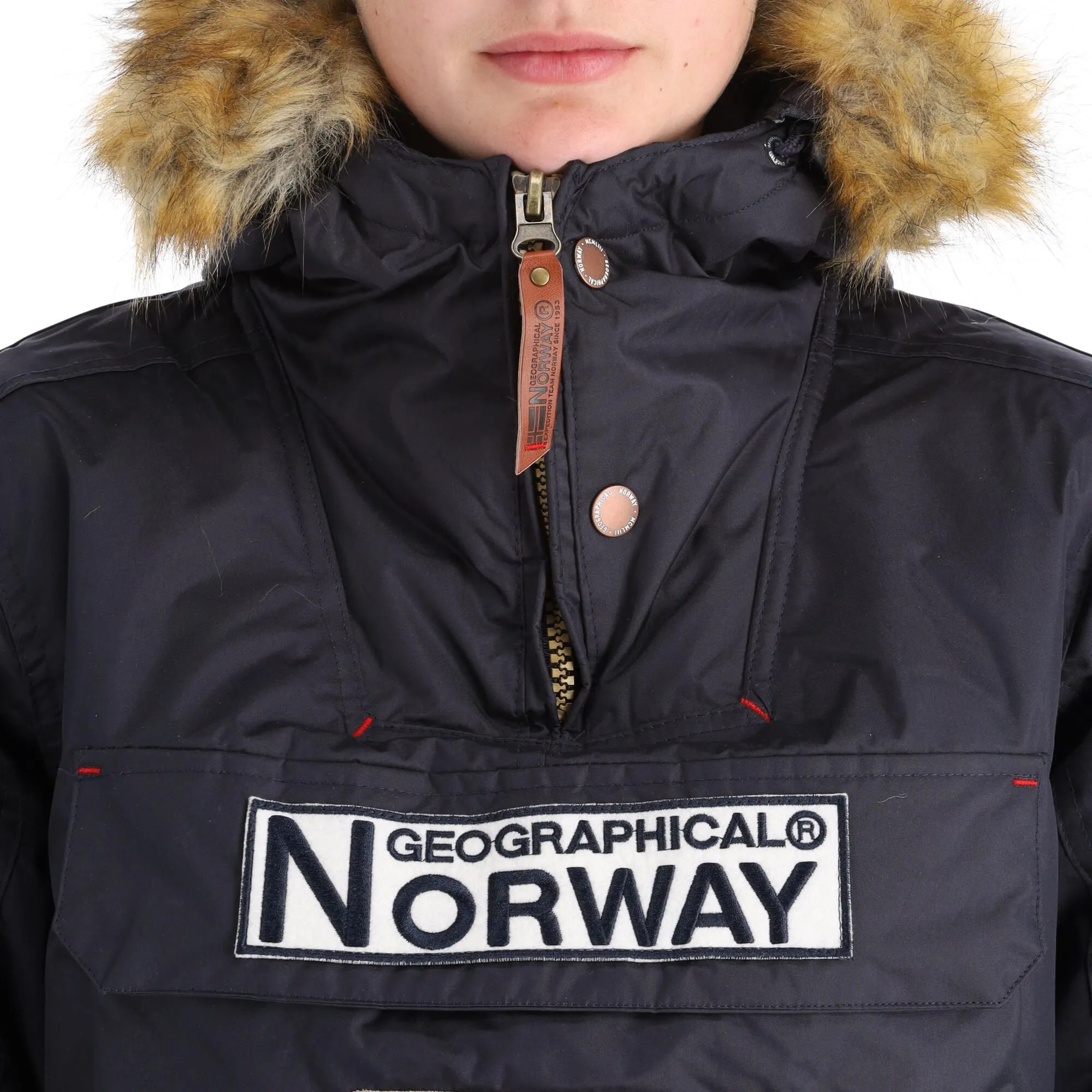 Geographical Norway, Boomera Rol-Art1 Lady 068 Winter Anorak Dames Navy Blauw 6 Geographical Norway, Boomera Rol-Art1 Lady 068 Winter Anorak Dames Navy Blauw - Afbeelding 6