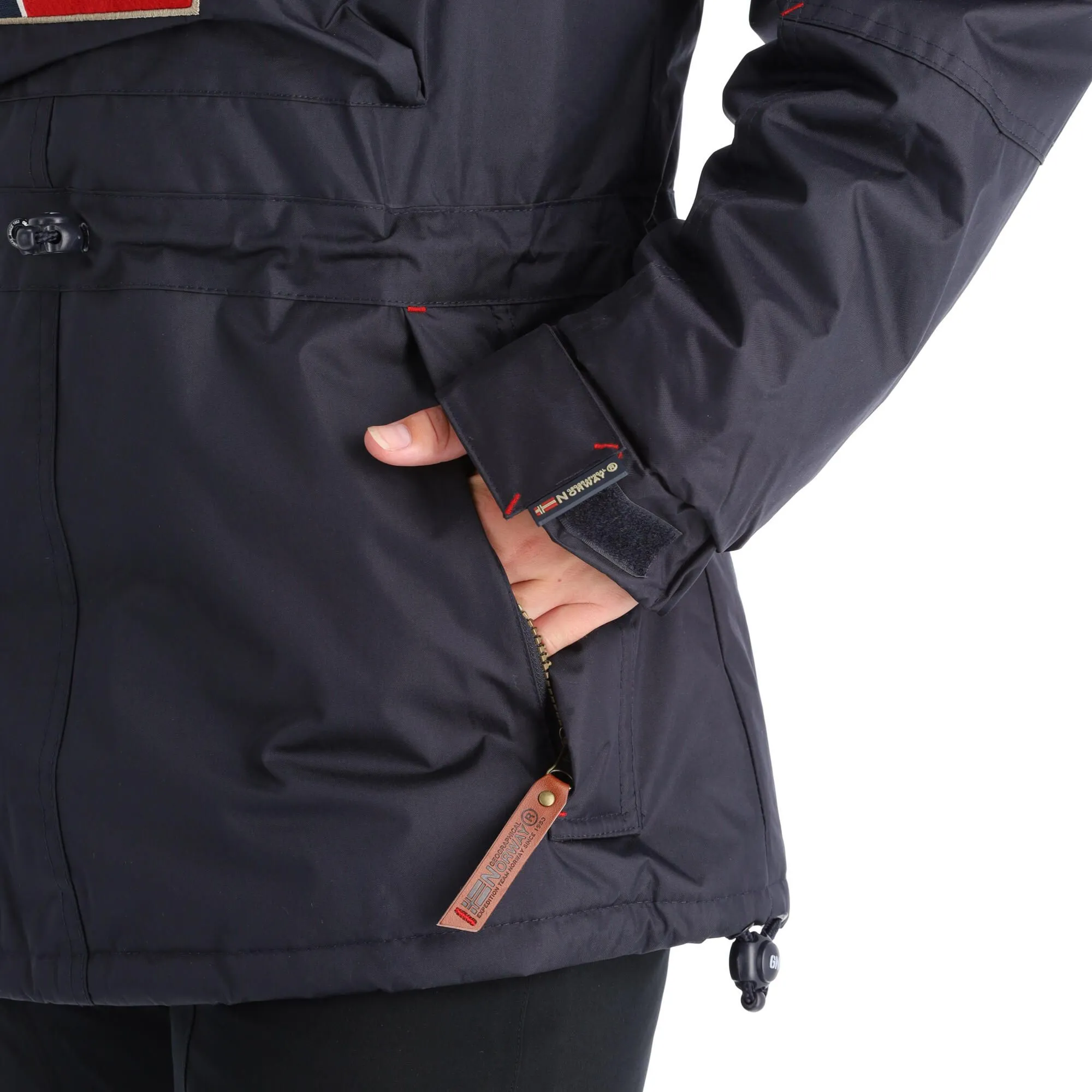 Geographical Norway, Boomera Rol-Art1 Lady 068 Winter Anorak Dames Navy Blauw 7 Geographical Norway, Boomera Rol-Art1 Lady 068 Winter Anorak Dames Navy Blauw - Afbeelding 7