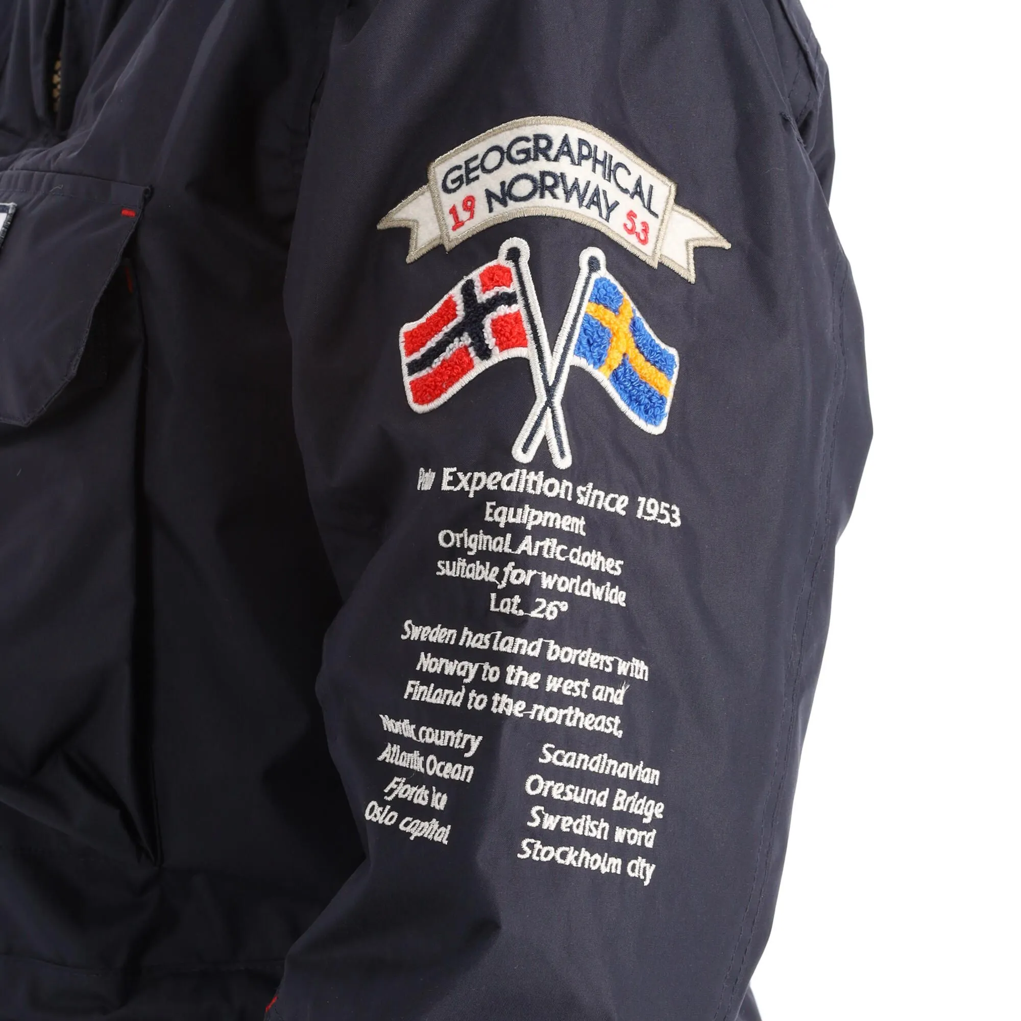 Geographical Norway, Boomera Rol-Art1 Lady 068 Winter Anorak Dames Navy Blauw 10 Geographical Norway, Boomera Rol-Art1 Lady 068 Winter Anorak Dames Navy Blauw - Afbeelding 10