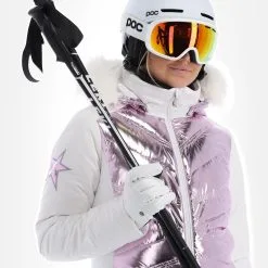 High Society, Harper Ski-jas Dames Lila Paars, Wit -Cmp Ski-uitrusting Winkel high society ski jacket aa jas gevoerd dames lila paars wit 22highs101v1 BI 05