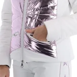 High Society, Harper Ski-jas Dames Lila Paars, Wit -Cmp Ski-uitrusting Winkel high society ski jacket aa jas gevoerd dames lila paars wit 22highs101v1 BI 13