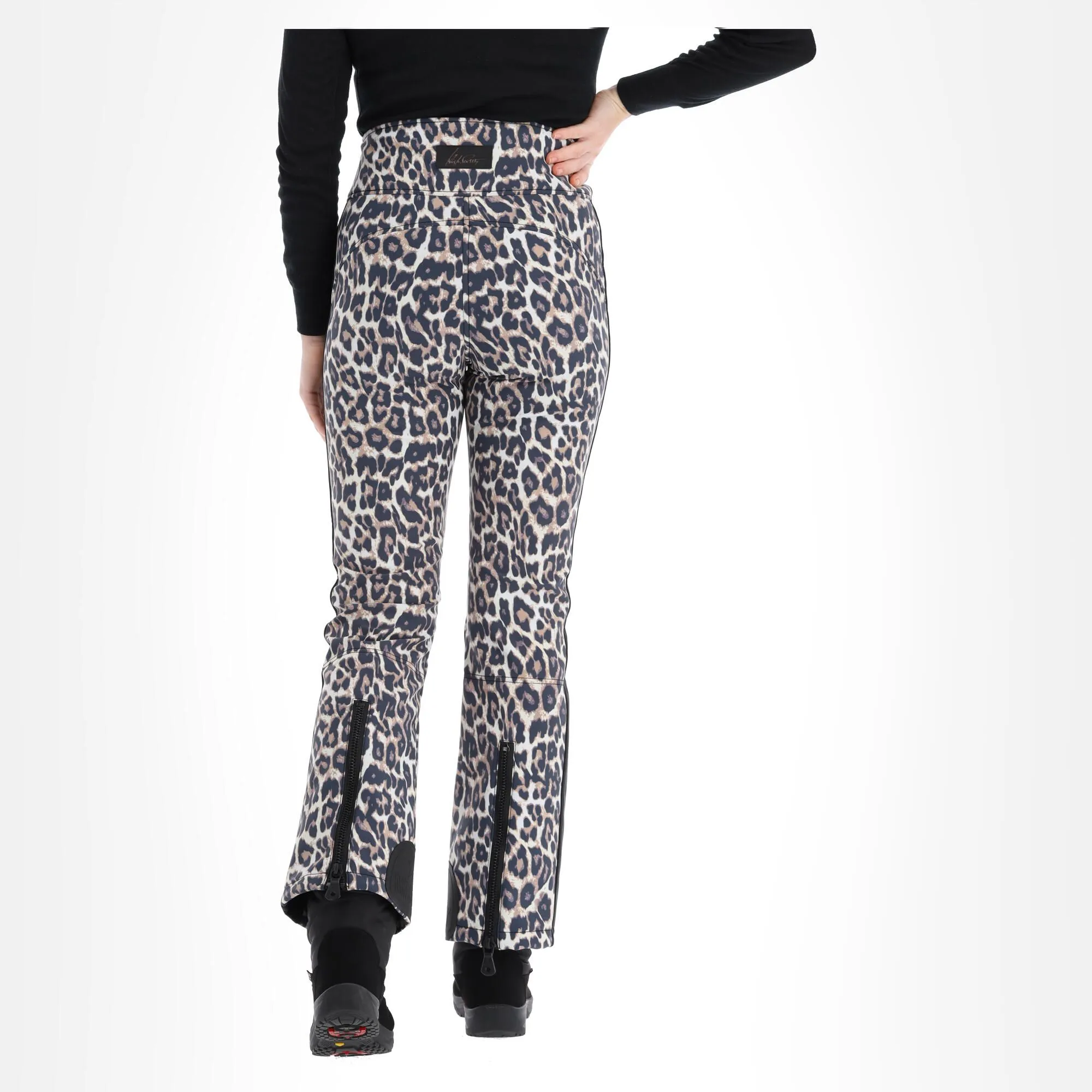 High Society, Tara Softshell Skibroek Dames Leopard Print Beige 2 High Society, Tara Softshell Skibroek Dames Leopard Print Beige - Afbeelding 2