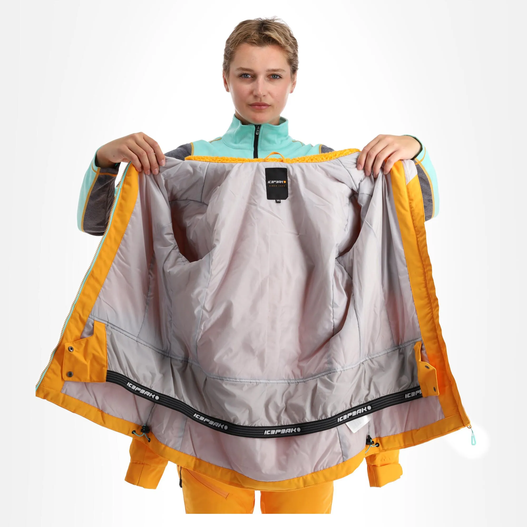 Icepeak, Cathay Ski-jas Dames Abricot Oranje 4 Icepeak, Cathay Ski-jas Dames Abricot Oranje - Afbeelding 4