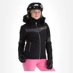 Kilpi, Alisia-W Ski-jas Grote Maten Dames Zwart -Cmp Ski-uitrusting Winkel kilpi alisia w aa jas gevoerd plus size dames zwart 22kilpi126v2 BI 04