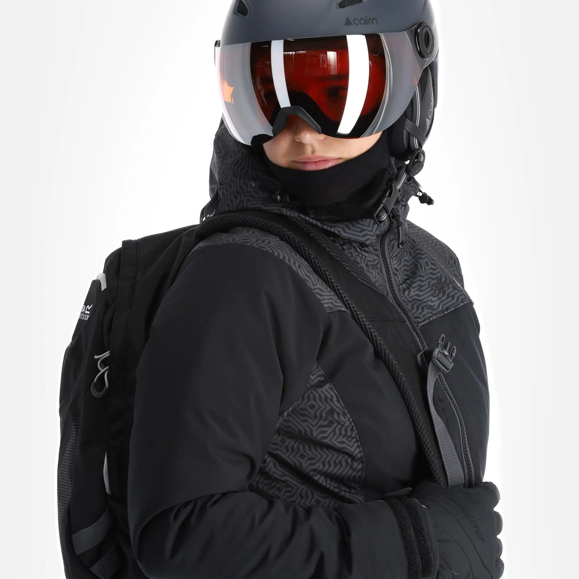 Kilpi, Flip-W Ski-jas Grote Maten Dames Zwart 4 Kilpi, Flip-W Ski-jas Grote Maten Dames Zwart - Afbeelding 4