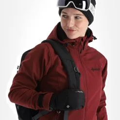 Kilpi, Ravia-W Softshell Ski-jas Grote Maten Dames Dark Rood -Cmp Ski-uitrusting Winkel kilpi ravia w ac softshell jas plus size dames dark rood 22kilpi128v1 BI 05