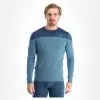 Odlo, Revelstoke Thermoshirt Heren Teal Melange, Indigo Bunting Blauw