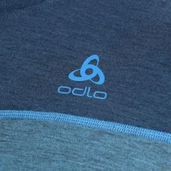 Odlo, Revelstoke Thermoshirt Heren Teal Melange, Indigo Bunting Blauw -Cmp Ski-uitrusting Winkel odlo revelstoke fa thermoshirt heren teal melange indigo bunting 22odlox105v1 BI 06