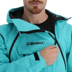 Rehall, Becks-R Winter Anorak Heren Aqua Blauw -Cmp Ski-uitrusting Winkel rehall becks r af anorak heren aqua blauw 22rehal108v4 BI 09