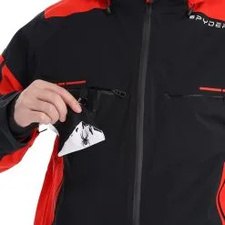 Spyder, Monterosa Gtx Ski-jas Heren Volcano Rood, Zwart -Cmp Ski-uitrusting Winkel spyder monterosa gtx aa jas gevoerd heren charcoal grijs zwart 22spyde116v1 BI 12