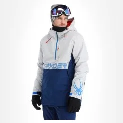 Spyder, Signal Winter Anorak Heren Glacier Blauw, Wit