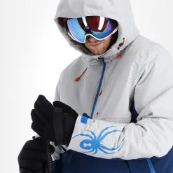 Spyder, Signal Winter Anorak Heren Glacier Blauw, Wit -Cmp Ski-uitrusting Winkel spyder signal af anorak heren glacier blauw wit 22spyde118v1 BI 06