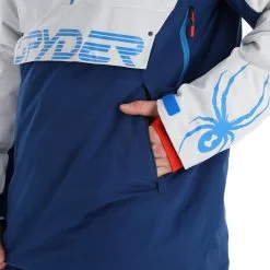 Spyder, Signal Winter Anorak Heren Glacier Blauw, Wit -Cmp Ski-uitrusting Winkel spyder signal af anorak heren glacier blauw wit 22spyde118v1 BI 12