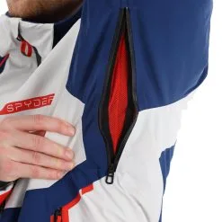 Spyder, Titan Ski-jas Heren Glacier Blauw, Wit -Cmp Ski-uitrusting Winkel spyder titan aa jas gevoerd heren glacier blauw wit 22spyde134v2 BI 08