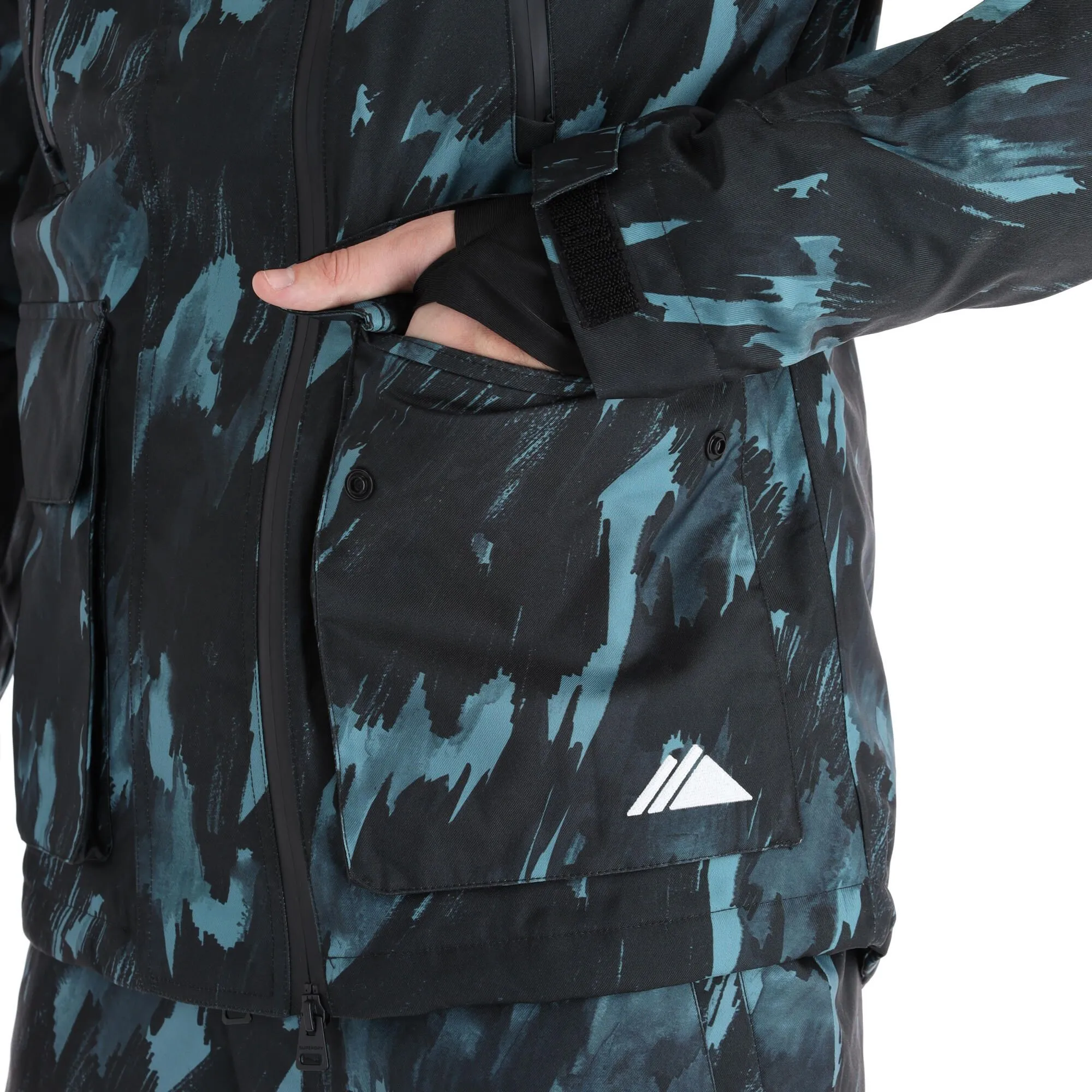 Superdry, Rescue Jacket Ski-jas Heren Brush Camo Dark Large Groen, Zwart 11 Superdry, Rescue Jacket Ski-jas Heren Brush Camo Dark Large Groen, Zwart - Afbeelding 11