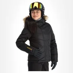 Superdry, Snow Luxe Puffer Ski-jas Dames Zwart