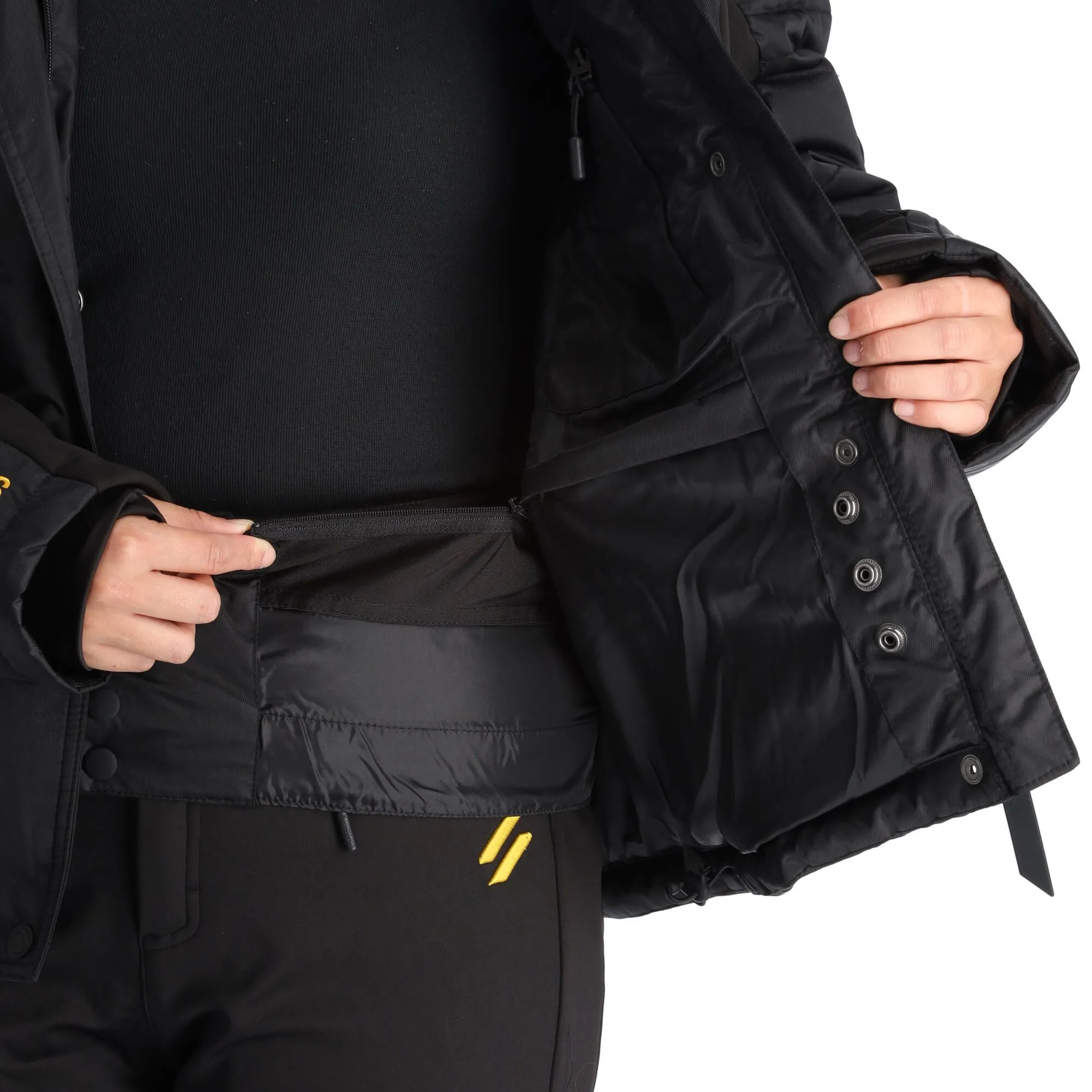 Superdry, Snow Luxe Puffer Ski-jas Dames Zwart 9 Superdry, Snow Luxe Puffer Ski-jas Dames Zwart - Afbeelding 9