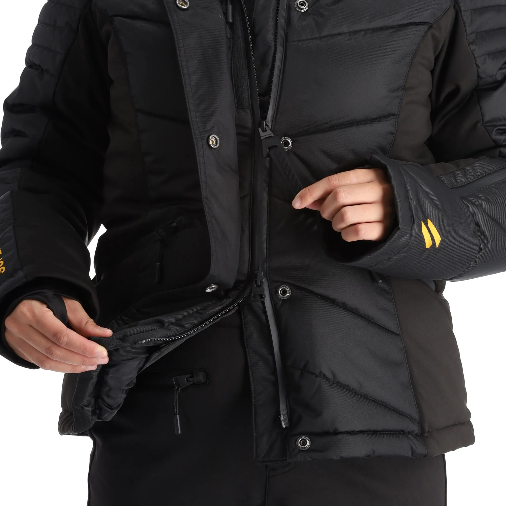 Superdry, Snow Luxe Puffer Ski-jas Dames Zwart 10 Superdry, Snow Luxe Puffer Ski-jas Dames Zwart - Afbeelding 10